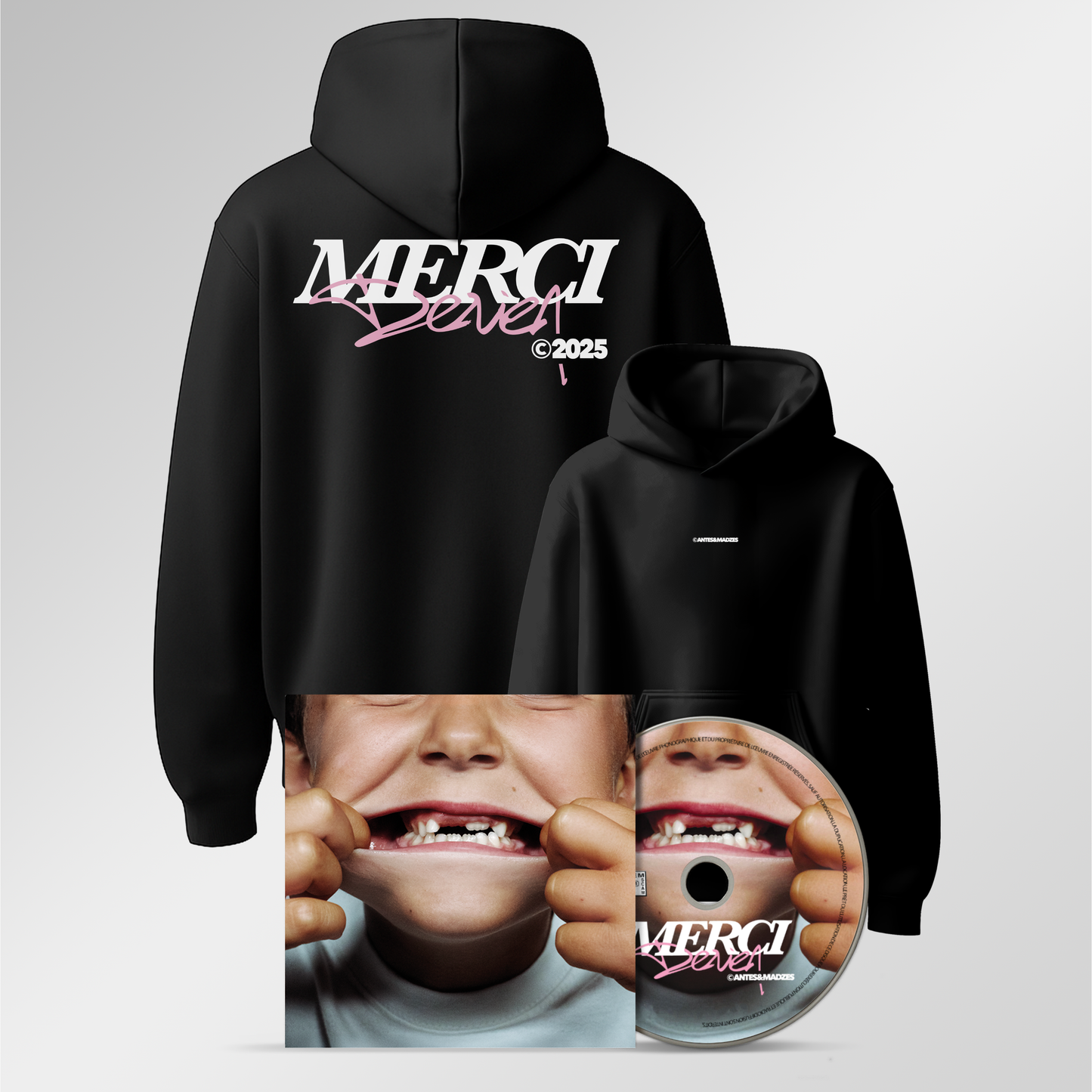 Pack CD "Merci De rien" + Tee-shirt OU Hoodie (Au choix)