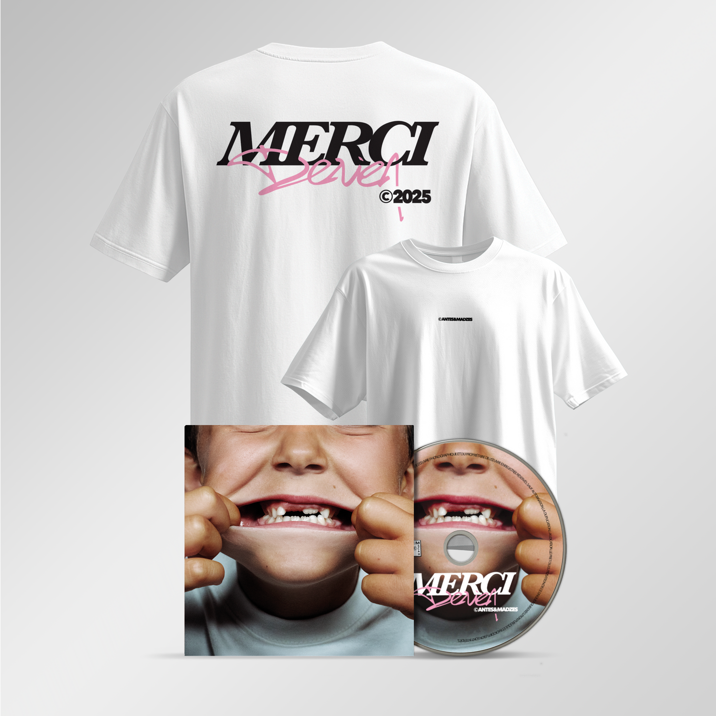 Pack CD "Merci De rien" + Tee-shirt OU Hoodie (Au choix)