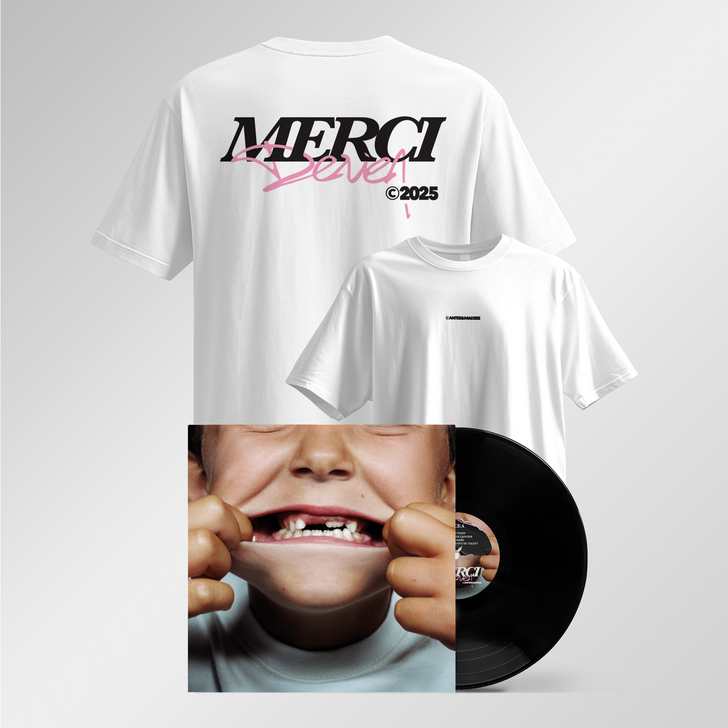 Pack vinyle EP "Merci De rien" + Tee-shirt OU Hoodie (Au choix)